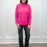Brushed Turtleneck Sweater - Fuchsia Sweaters Zenana