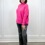Brushed Turtleneck Sweater - Fuchsia Sweaters Zenana