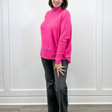 Brushed Turtleneck Sweater - Fuchsia Sweaters Zenana