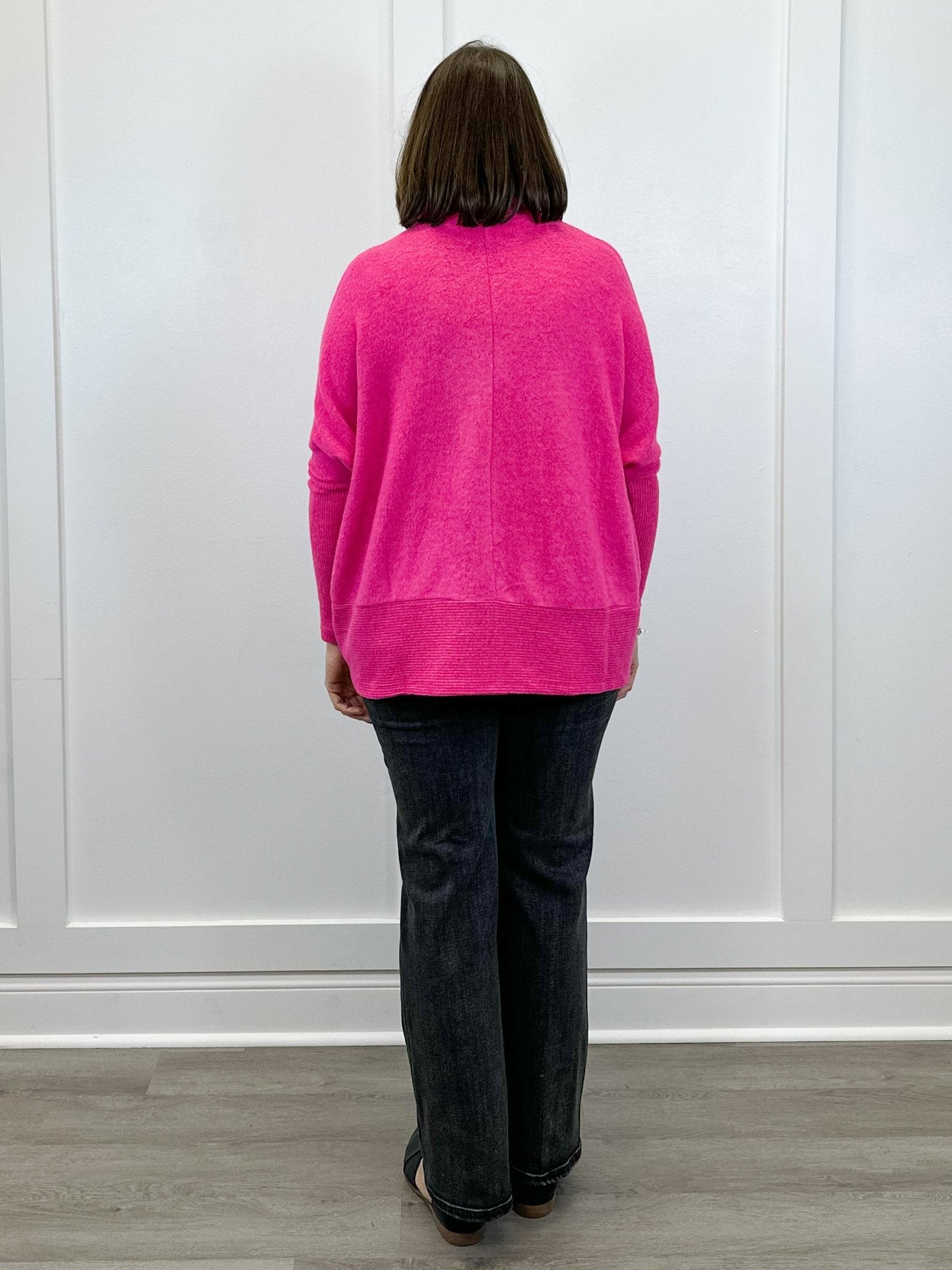 Brushed Turtleneck Sweater - Fuchsia Sweaters Zenana