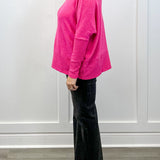 Brushed Turtleneck Sweater - Fuchsia Sweaters Zenana