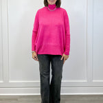 Brushed Turtleneck Sweater - Fuchsia Sweaters Zenana