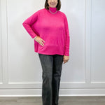 Brushed Turtleneck Sweater - Fuchsia Sweaters Zenana