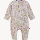 Bunny Blossom Modal Ruffle Footie Baby Sleepwear Magnetic Me