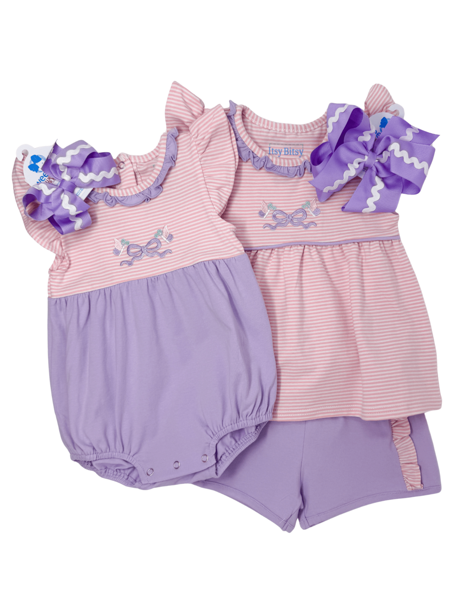 Butterflies & Bows Bubble Girls Bubbles + Rompers Itsy Bitsy