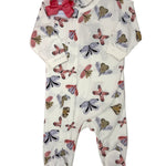 Butterflies Cotton-Modal Zipper Footie Baby Sleepwear Coccoli