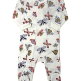 Butterflies Cotton-Modal Zipper Footie Baby Sleepwear Coccoli