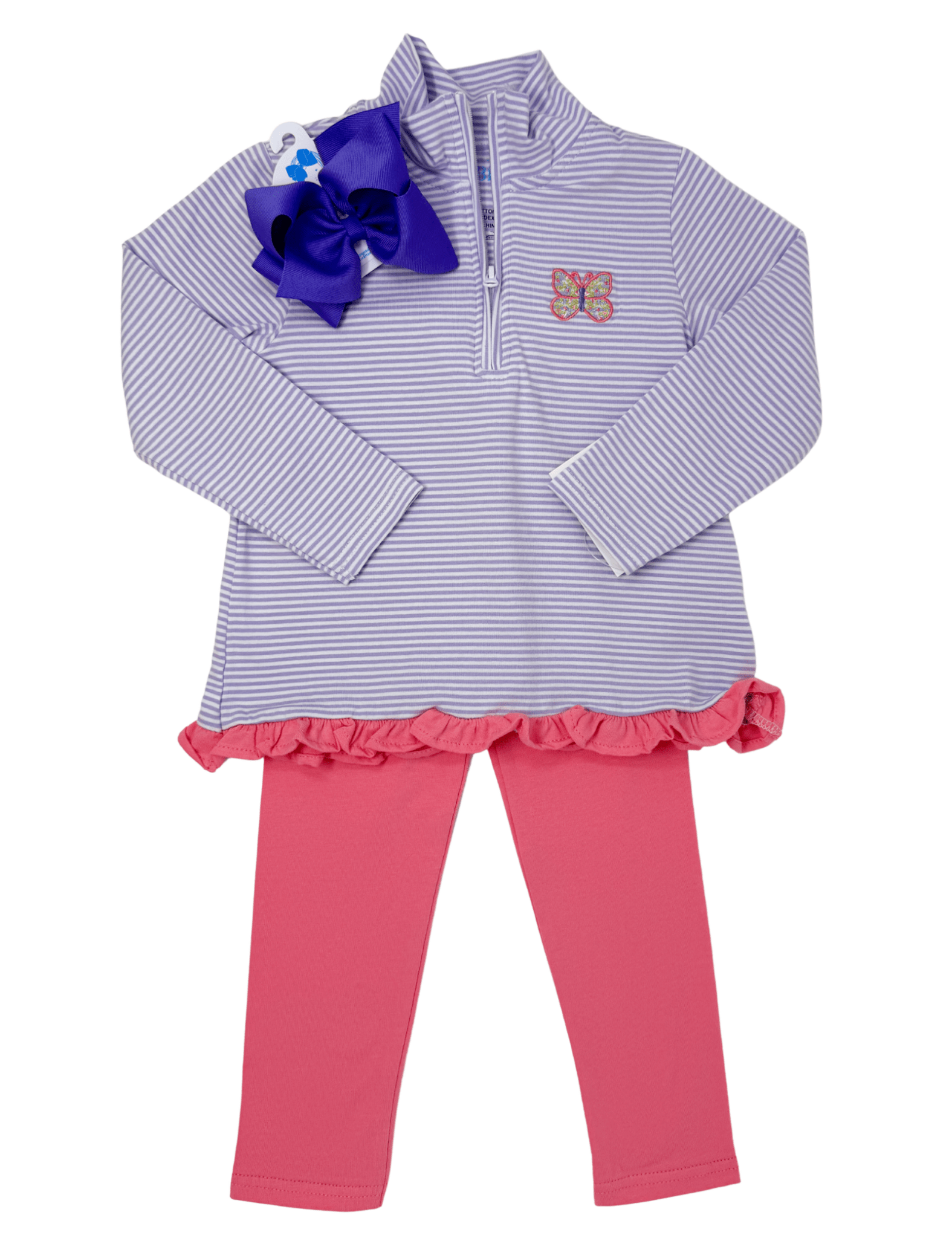 Butterfly 1/4 Zip Pullover Set Girls Sets Itsy Bitsy