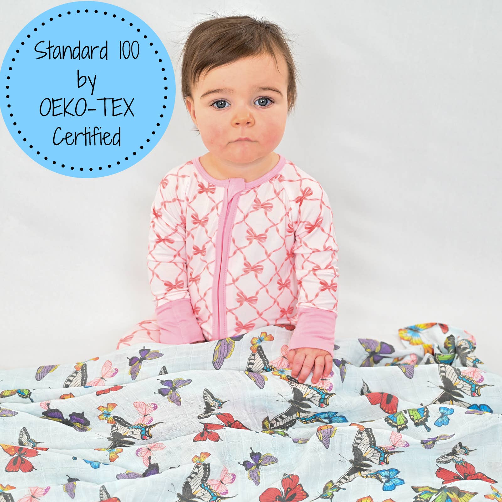 Butterfly Away Baby Muslin Swaddle Blanket Baby Accessories LollyBanks