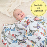 Butterfly Away Baby Muslin Swaddle Blanket Baby Accessories LollyBanks