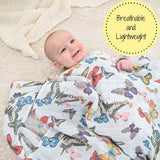Butterfly Away Baby Muslin Swaddle Blanket Baby Accessories LollyBanks