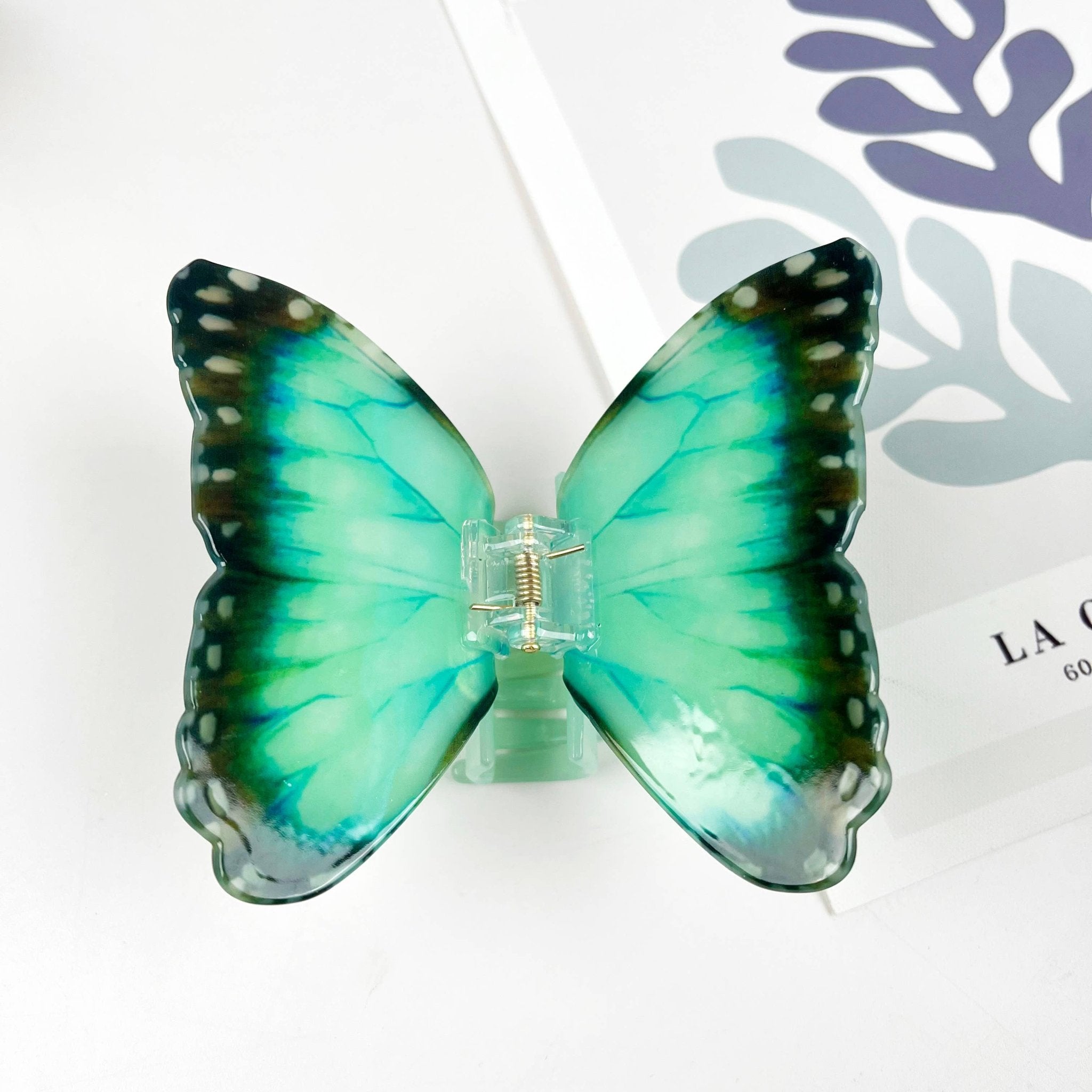 Butterfly Claw Clip - Dark Pink Hair Accessories TheDivaSoap