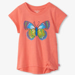 Butterfly Tie Front Tee Girls Tops + Tees Hatley