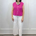 Button Down Comfy Sweater Vest - Pink Sweaters Jodifl