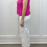 Button Down Comfy Sweater Vest - Pink Sweaters Jodifl
