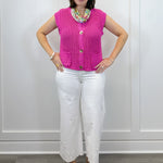 Button Down Comfy Sweater Vest - Pink Sweaters Jodifl