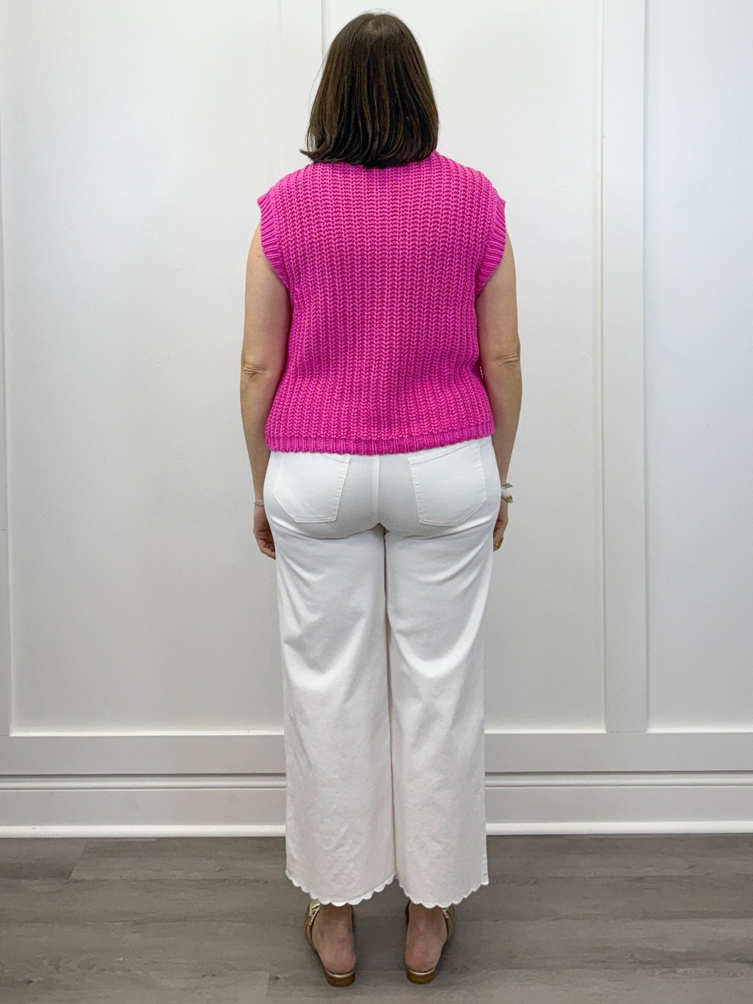 Button Down Comfy Sweater Vest - Pink Sweaters Jodifl