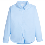 Button Down Shirt - Light Blue Pique Boys Shirts + Polos Little English