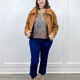 Button Front Boucle Jacket - Ginger Spice - Sugar Babies Children's Boutique/Meg's Shoppe