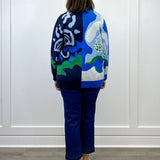 Button Front Jacquard Sweater Cardigan - Nightfall Sweaters Tribal
