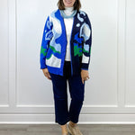 Button Front Jacquard Sweater Cardigan - Nightfall Sweaters Tribal