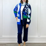 Button Front Jacquard Sweater Cardigan - Nightfall Sweaters Tribal