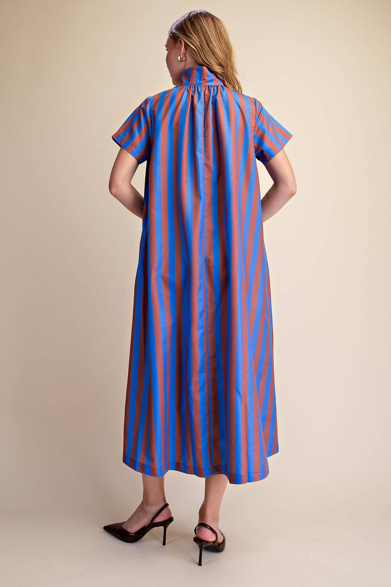 Autumn Avenue Striped Midi Dress Long Dresses Glam
