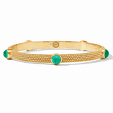 Cabochon Bangle - Iridescent Emerald Green - Medium Bracelets Julie Vos