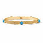 Cabochon Bangle - Iridescent London Blue - Large Bracelets Julie Vos