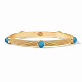 Cabochon Bangle - Iridescent London Blue - Large Bracelets Julie Vos