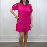 Camellia Lace Dress - Hot Pink Short Dresses Jodifl