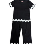 Camila Ric Rac Pant Set - Black Girls Sets Banana Split