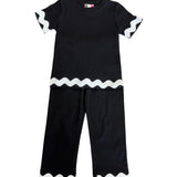 Camila Ric Rac Pant Set - Black Girls Sets Banana Split