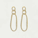 Camille Drop Earrings - Gold/White Topaz Earrings Dean Davidson
