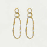 Camille Drop Earrings - Gold/White Topaz Earrings Dean Davidson