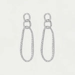 Camille Drop Earrings - Silver/White Topaz Earrings Dean Davidson