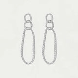 Camille Drop Earrings - Silver/White Topaz Earrings Dean Davidson