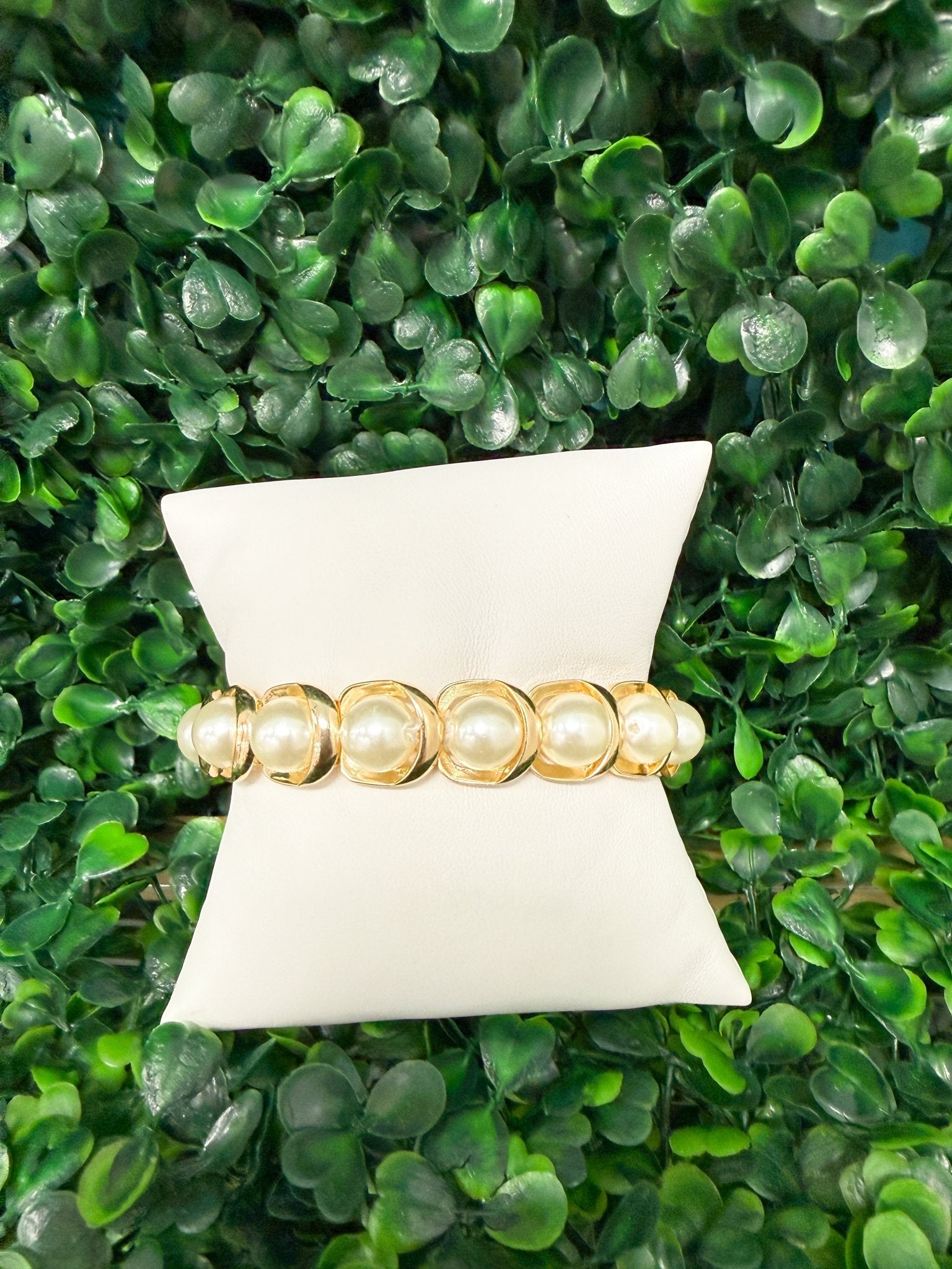Camille Pearl Link Stretch Bracelet - Sugar Babies Children's Boutique/Meg's Shoppe