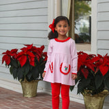Candy Cane Embroidery Ruffle Pant Set Girls Sets Trotter Street Kids