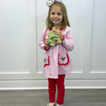 Candy Cane Embroidery Ruffle Pant Set - Sugar Babies Children's Boutique/Meg's Shoppe