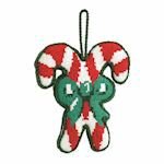Candy Cane Needlepoint Ornament Seasonal Mudpie
