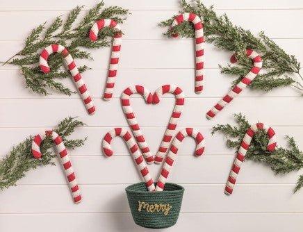Candy Cane Ornament Seasonal Mudpie