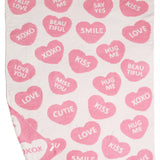 Candy Hearts Luxury Soft Throw Blanket Textiles ComfyLuxe