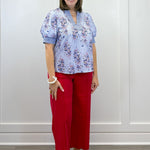 Cape Cod Bouquet Top - Blue Tops Entro