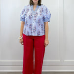 Cape Cod Bouquet Top - Blue Tops Entro
