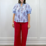 Cape Cod Bouquet Top - Blue Tops Entro