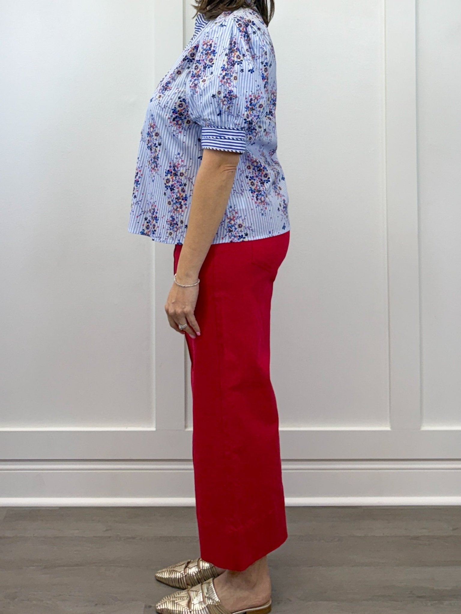 Cape Cod Bouquet Top - Blue Tops Entro