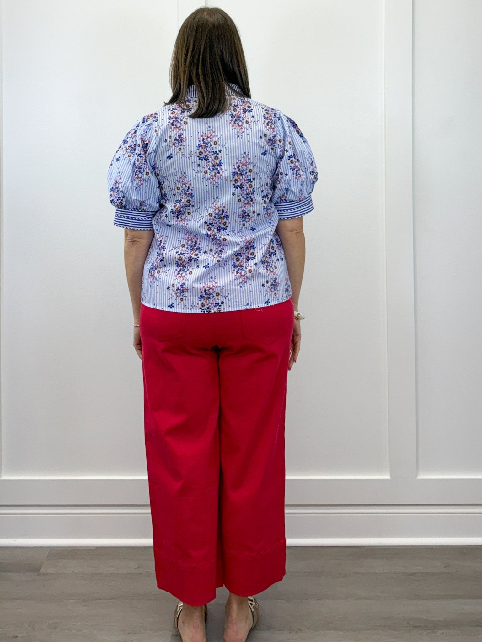 Cape Cod Bouquet Top - Blue Tops Entro