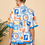 Capri Short Set - Blue Multi Shorts Cezele