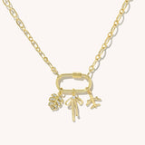 Carabiner Lock with Unique Link Chain Women's Jewelry It's Especially Lucky